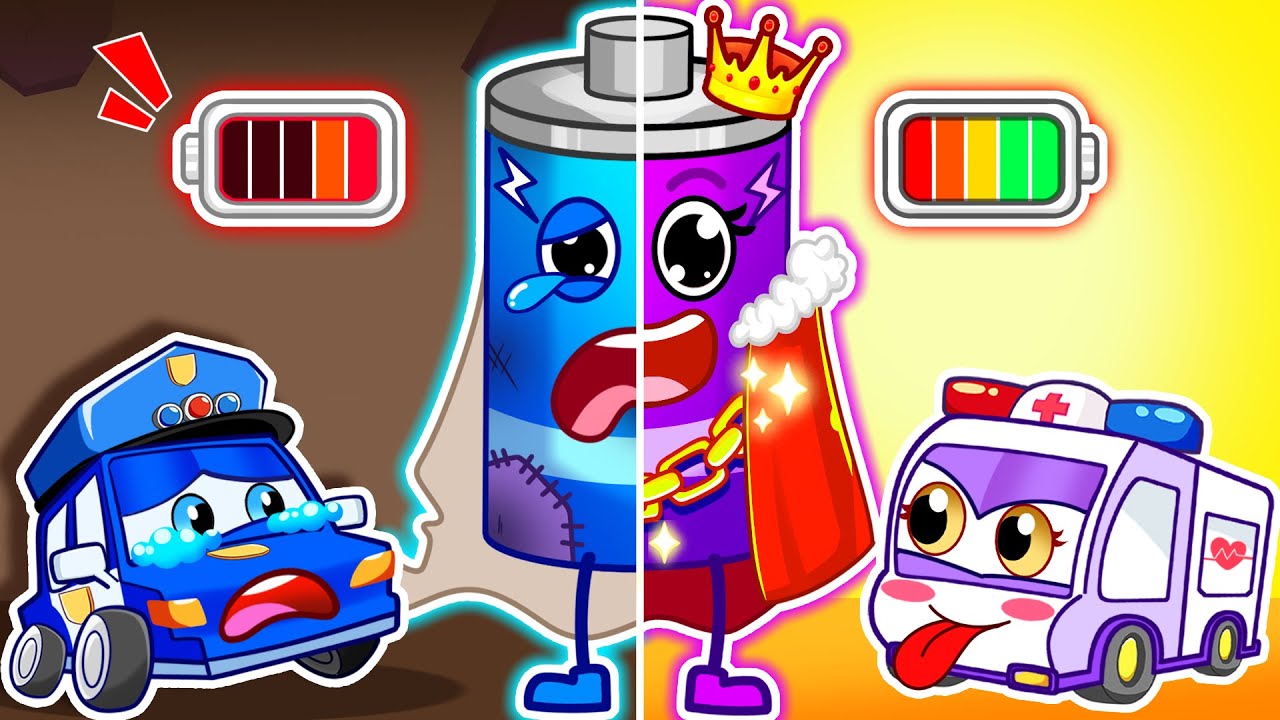 Rich vs Poor Battery Challenge! Who Will Win | رسوم متحركة | RoboSquad kids Cartoon