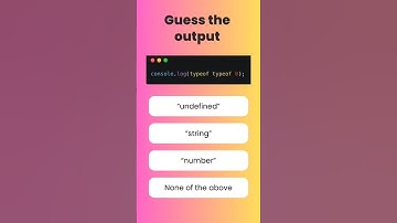 #01 - JavaScript Interview based Question | typeof keyword | #javascript