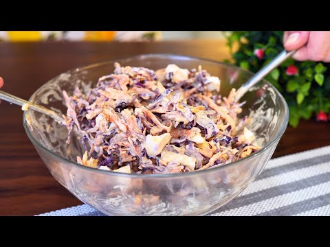 Не могу перестать есть этот салат! Очень вкусный забытый рецепт! Секретный рецепт!