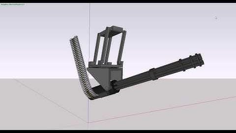 SketchUp - 3D Spinning Gating Gun (SketchyPhysics)