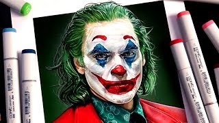 Drawing JOKER with Copic Markers - Joaquin Phoenix