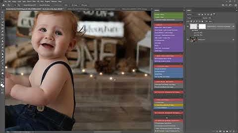 How to add string fairy lights to cake smash image in Photoshop