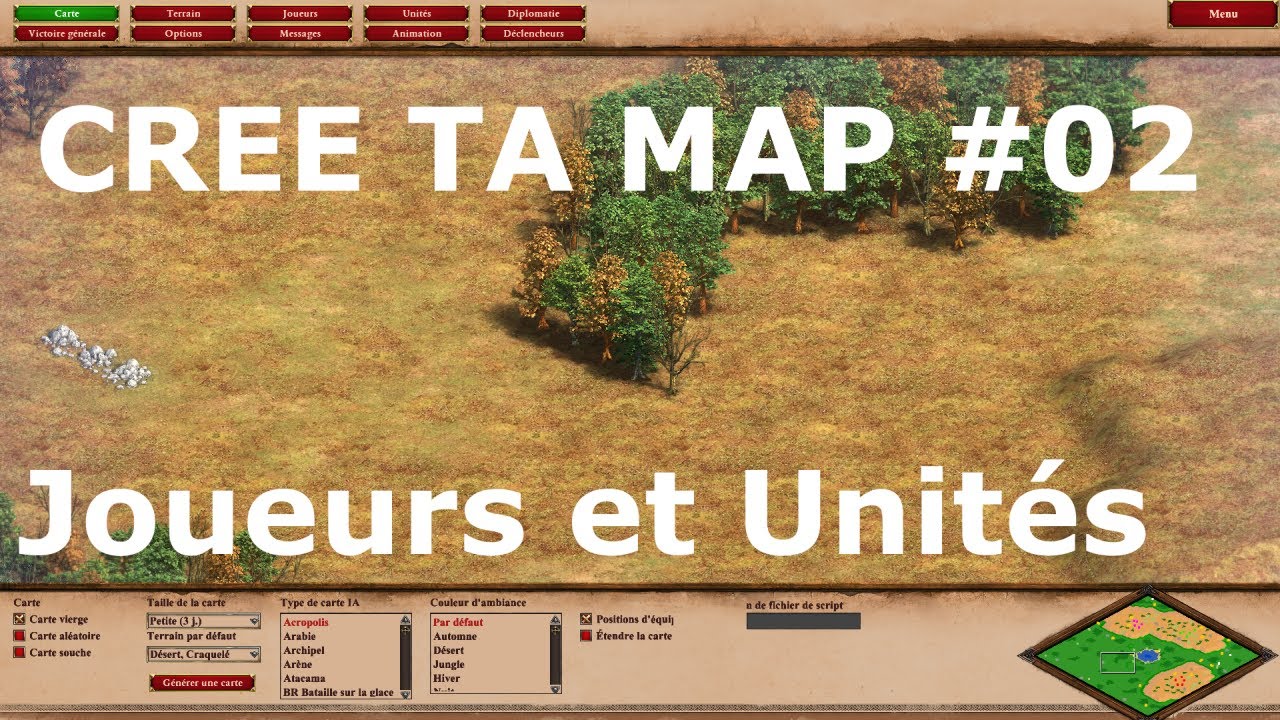 Age of Empire 2 DE : Éditeurs TUTO : Joueurs et unités #02 - YouTube