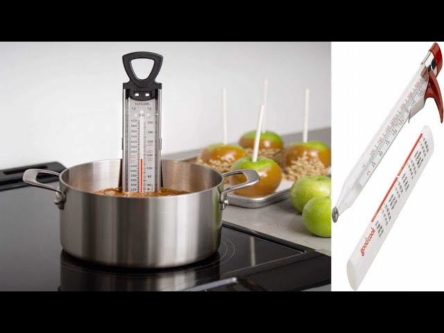 Polder Candy/Jelly/Deep Fry Thermometer Stainless Steel with Pot Clip Dish