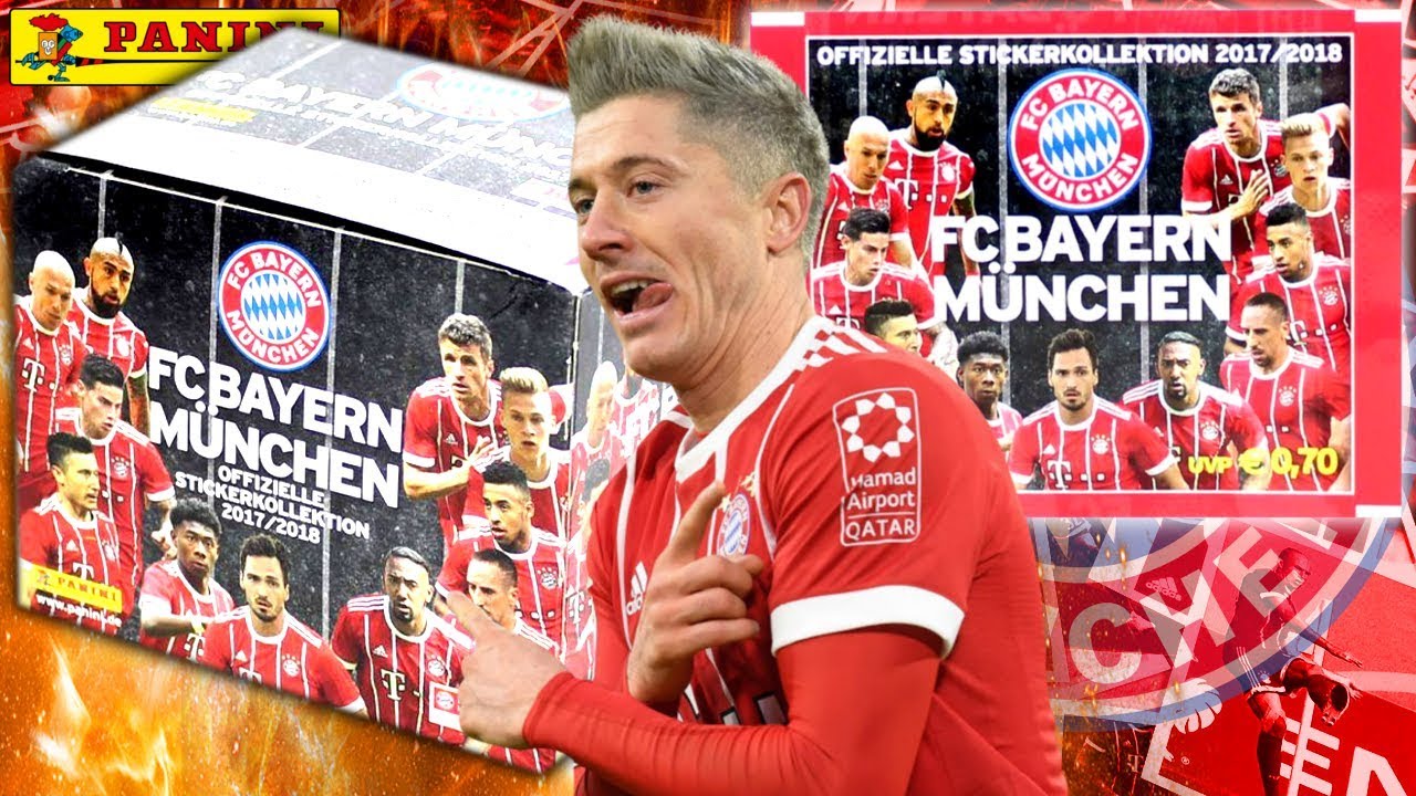 Komplettes FC BAYERN 17/18 STICKER Display (36 Tüten) Unboxing [deutsch]