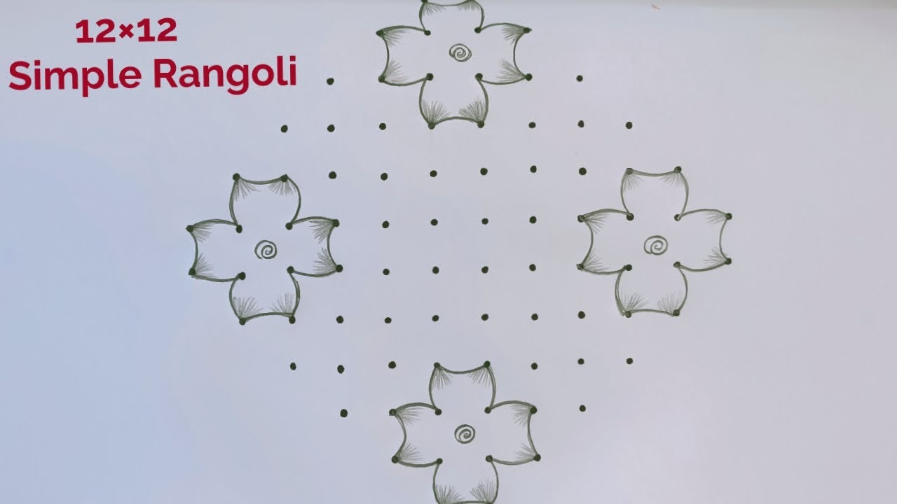 Puratasi Madham Simple Villaku Kolam 🌺 Easy Rangoli For Beginners 🌺 Diya Muggulu 🌺 Beautiful Rangoli