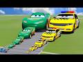 Big & Small McQueen vs Chick Hicks vs Tow Mater vs King Dinoco vs Duch Hudson - BeamNG.Drive
