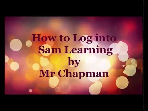 How to Log into Sam Learning