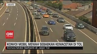 Konvoi Mobil Mewah Sebabkan Kemacetan di Tol