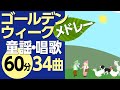 ゴールデンウィークに聞きたい♪童謡・唱歌メドレー〈60分34曲〉【途中スキップ広告ナシ】アニメーション/日本語歌詞付き_Sing a medley ofJapanese song