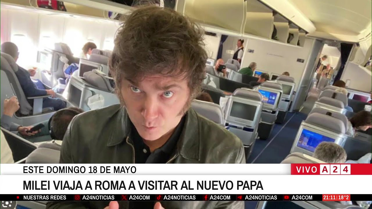 Javier MILEI viajará a ROMA para la asunción del nuevo PAPA