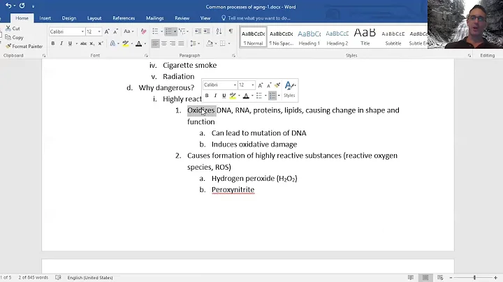 Common processes of aging part 1