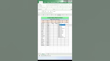 How to Create a salary sheet in 30 seconds 🤯|| #excel #exceltips #exceltricks #exceltutorial#shorts