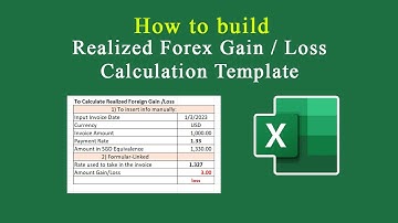 Excel - How to Build Realized Foreign Exchange Gain / Loss Calculation Template