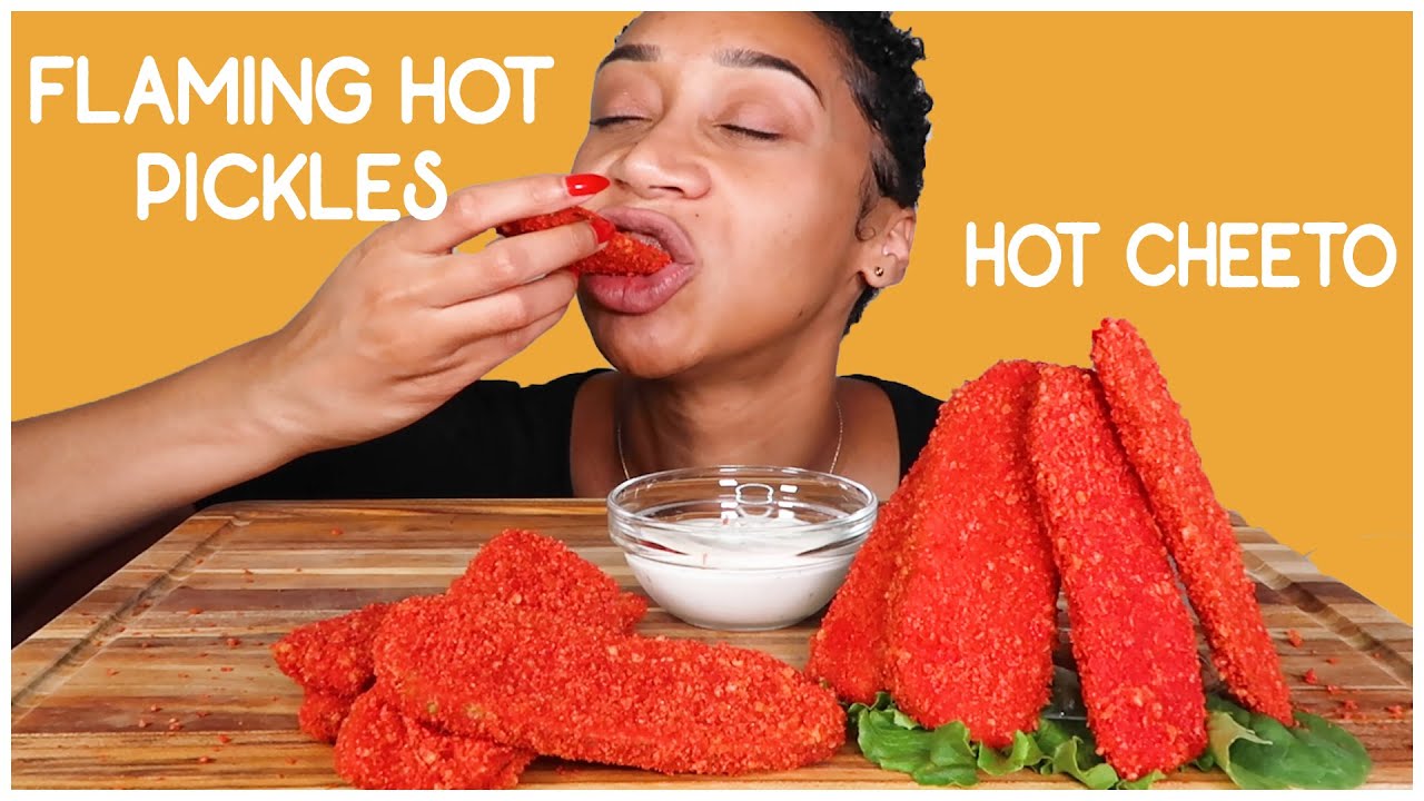 HOT CHEETO FRIED PICKLES AND RANCH MUKBANG SNACK