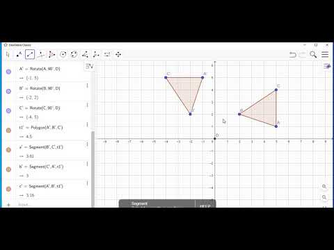 Geogebra Rotation How to use GeoGebra Classic to do a Rotation About a Point - Timoy ...