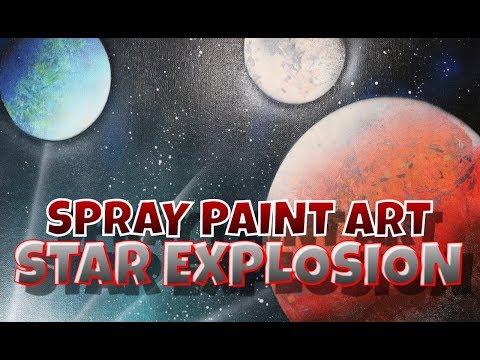 Spray Paint Art: Star Explosion
