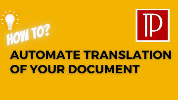 Automate translation of your document