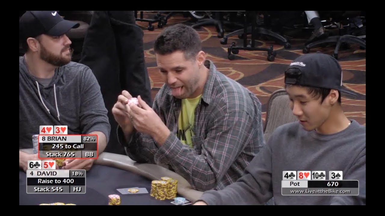 David Tuchman vs SurfnSnowboard Raising War!!! ♠ Live at the Bike! Hand of the Night