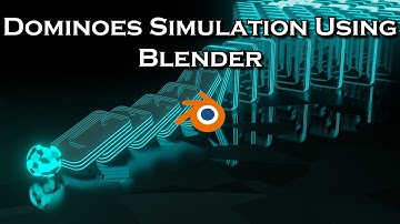 Creating Sci-Fi Dominoes - Blender Simulation Time-lapse