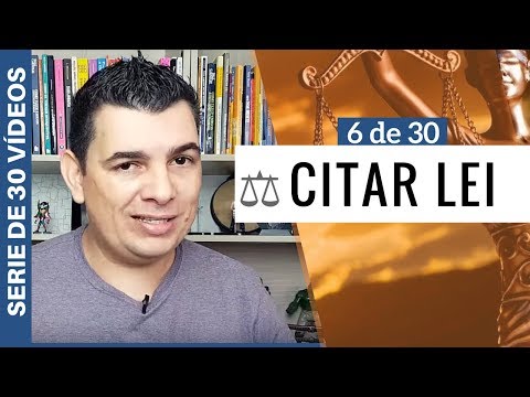TCC: CITAÇÃO DE LEI - VOCÊ SABE COMO FAZER?