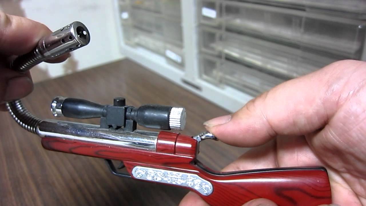 Rifle shaped lighter with flex barrel 柔らかい銃身 ライフル型ライター YouTube