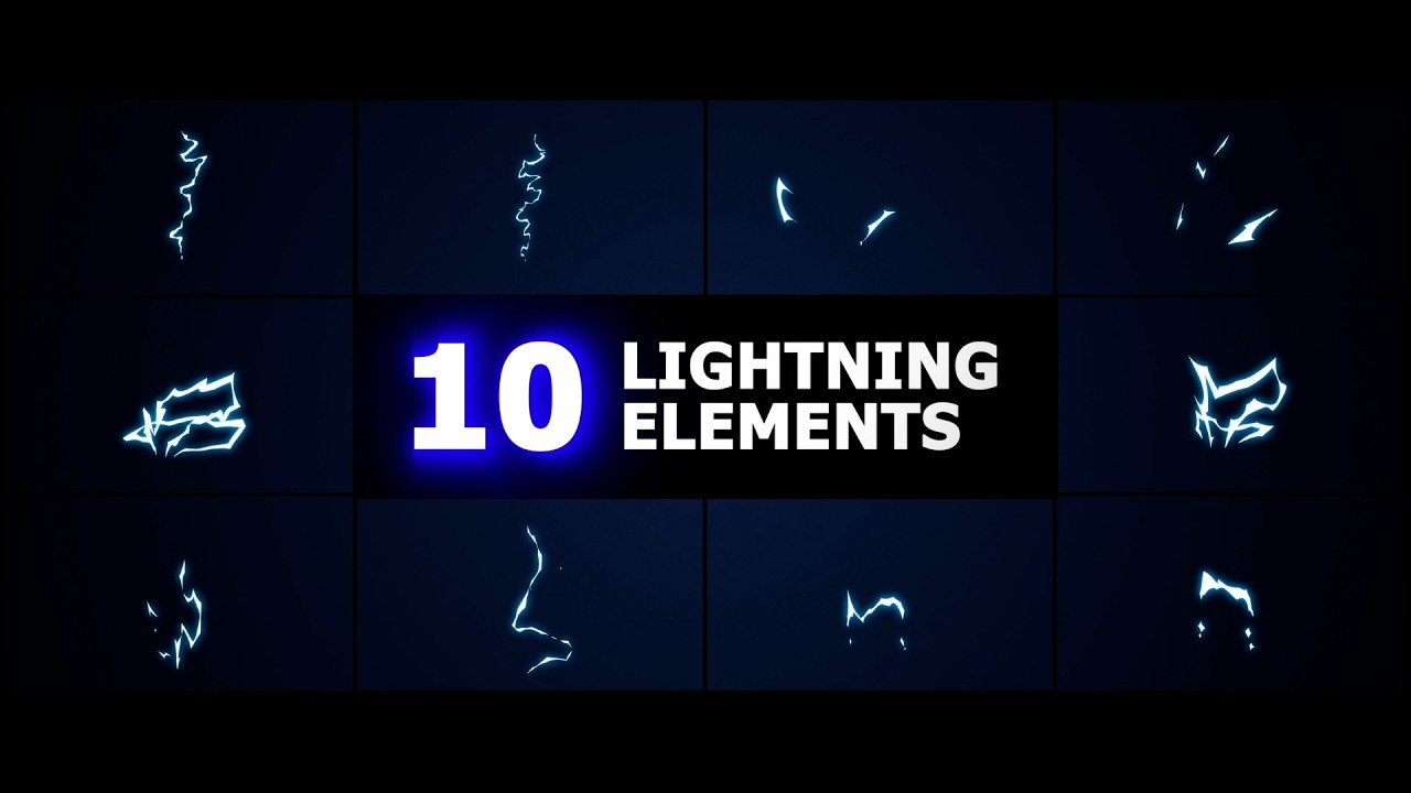 Lightning Elements (Ae, Pr, Dr) 10 Hand-Drawn Electric FX - YouTube