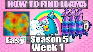 fortnite how to find a supply llama season 5 week 1 easy challenge - fortnite llama locations season 5