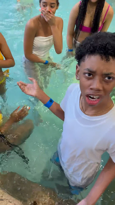 Dad catches son flirting with girls in hot tub 🫢 #shorts