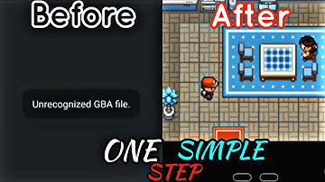 HOW TO FIX UNRECOGNISED GBA FILE ERROR IS JUST 1 STEP
