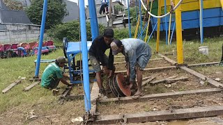 Pemasangan Sling Baja Bianglala #kincirangin #pasarmalam #agusroychannel
