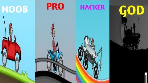 NOOB vs PRO vs HACKER vs GOD - Hill Climb Racing