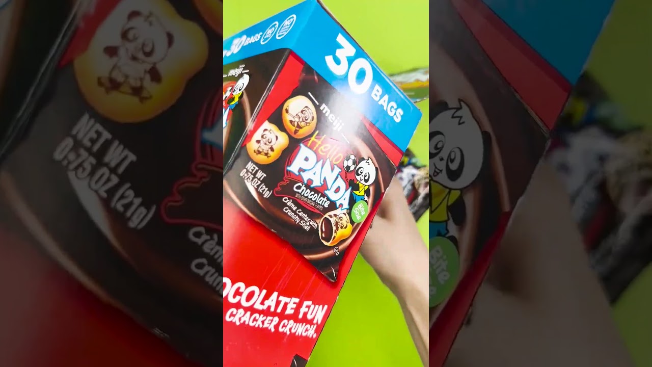 ASMR Candy Unboxing 🍫 Hello Panda Chocolate Snacks with Crunchy Shell | Relaxing Snack Sounds