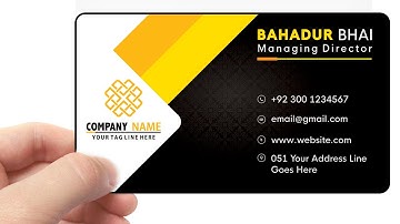 How to Make Visiting Card in Coreldraw X8 - Business Card Design - Bahadur Bhai