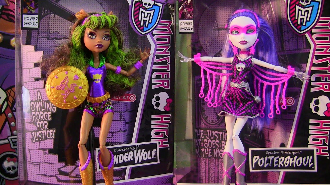 Monster High Power Ghouls Wonder Wolf and Polterghoul Review Video!!!