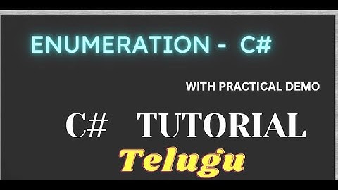 Enum In C# | C# Enumeration | C# Enum | Enum Demo (Telugu) #learn2earnbstubborn