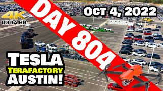 MODEL Y RAMPING AT GIGA TEXAS! - Tesla Gigafactory Austin 4K Day 804 - 10/4/22 - Tesla Terafactory