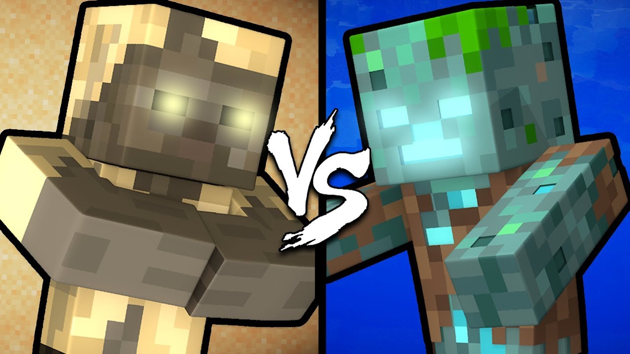 Husk vs noy   Minecraft