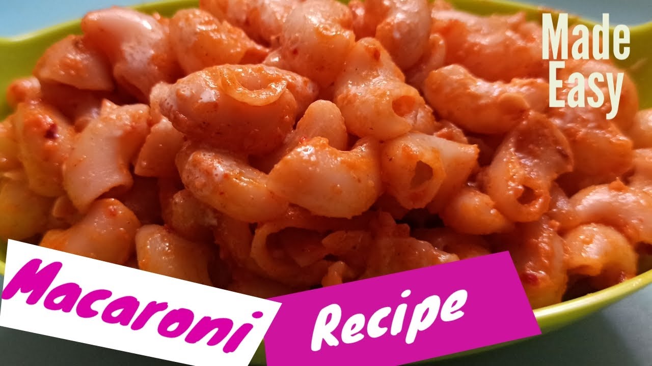 Macaroni recipe, red sauce macaroni Indian style, Easy Macaroni pasta