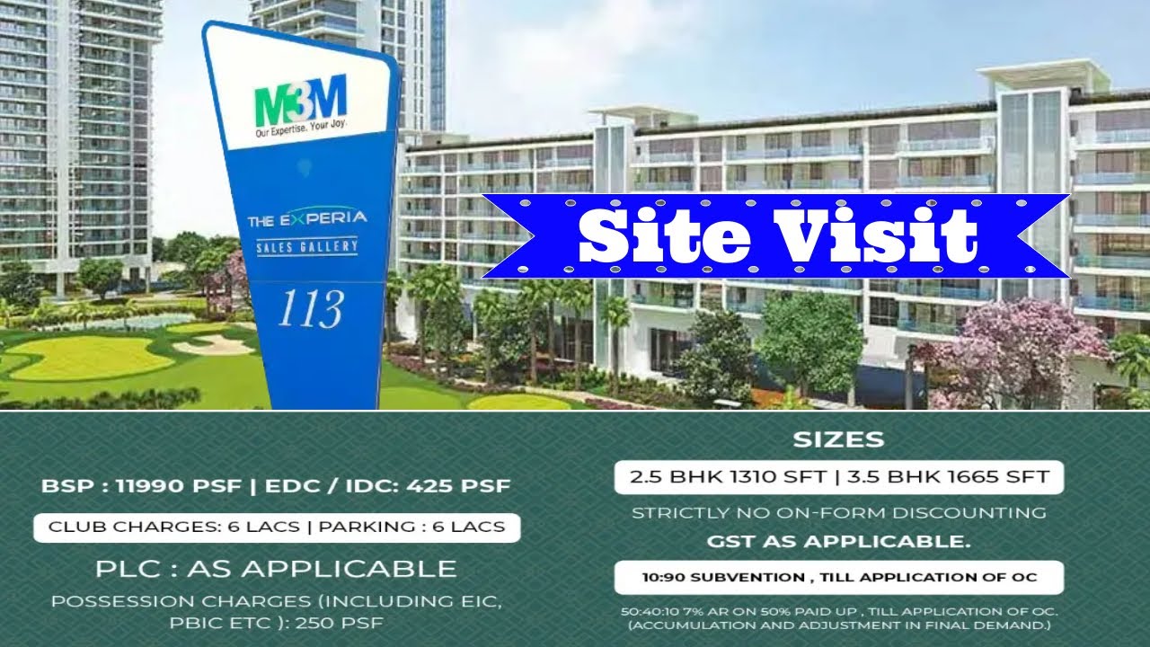 Site Visit M3m sector 113 Residential project 0 km from Delhi