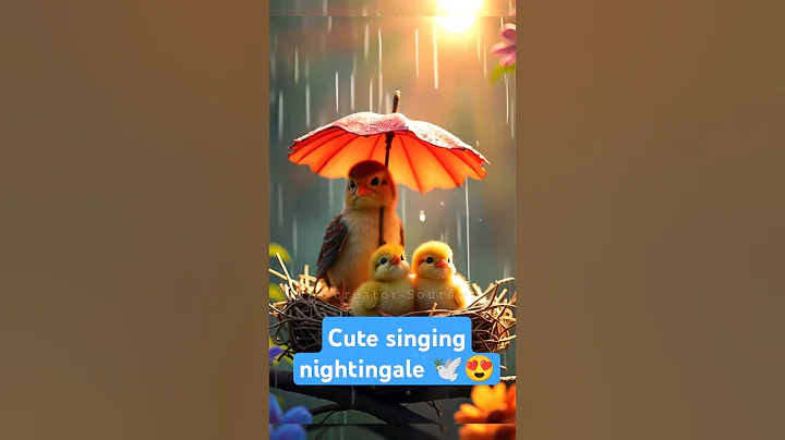 Singing nightingale 🕊️😍  || The best bird song || #shorts #birds #shortsfeed