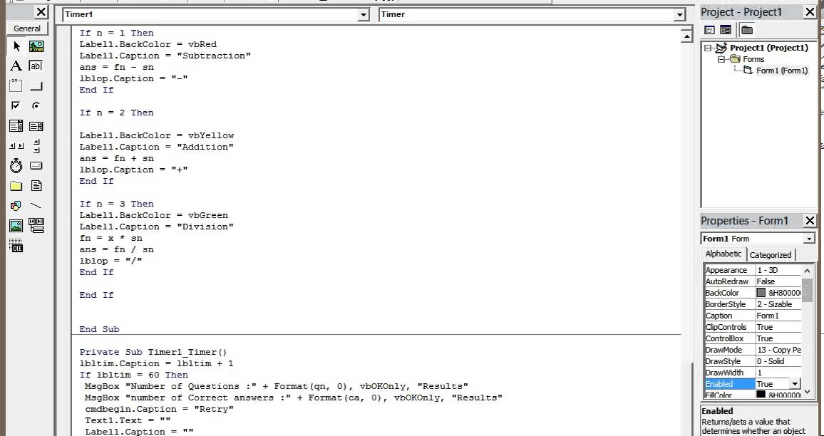 Visual basic Math game part 5 - YouTube