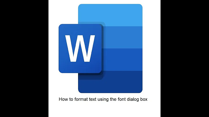 how to format text using the font dialog box