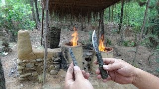 Primitive Life: Make knife from iron!
