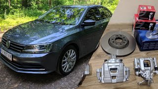 Новая тормозная система на Volkswagen Jetta 6, доработка тормозной системы jetta 6 usa замена дисков