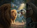 😱 DINOSAUR vs LION!! Kaun Jeetega?! | Cartoon Friends #shorts