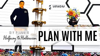 PLAN WITH ME DIY Planner Weekly Setup for Halfway To Halloween
