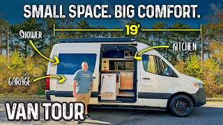 VAN TOUR | Short Sprinter Camper Van Camper Conversion With Shower by New Jersey Outdoor Adventures 18,488 views 3 months ago 8 minutes, 57 seconds