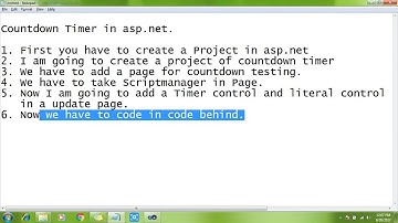 Countdown timer in asp.net using C# (Timer Control Example in asp.net)