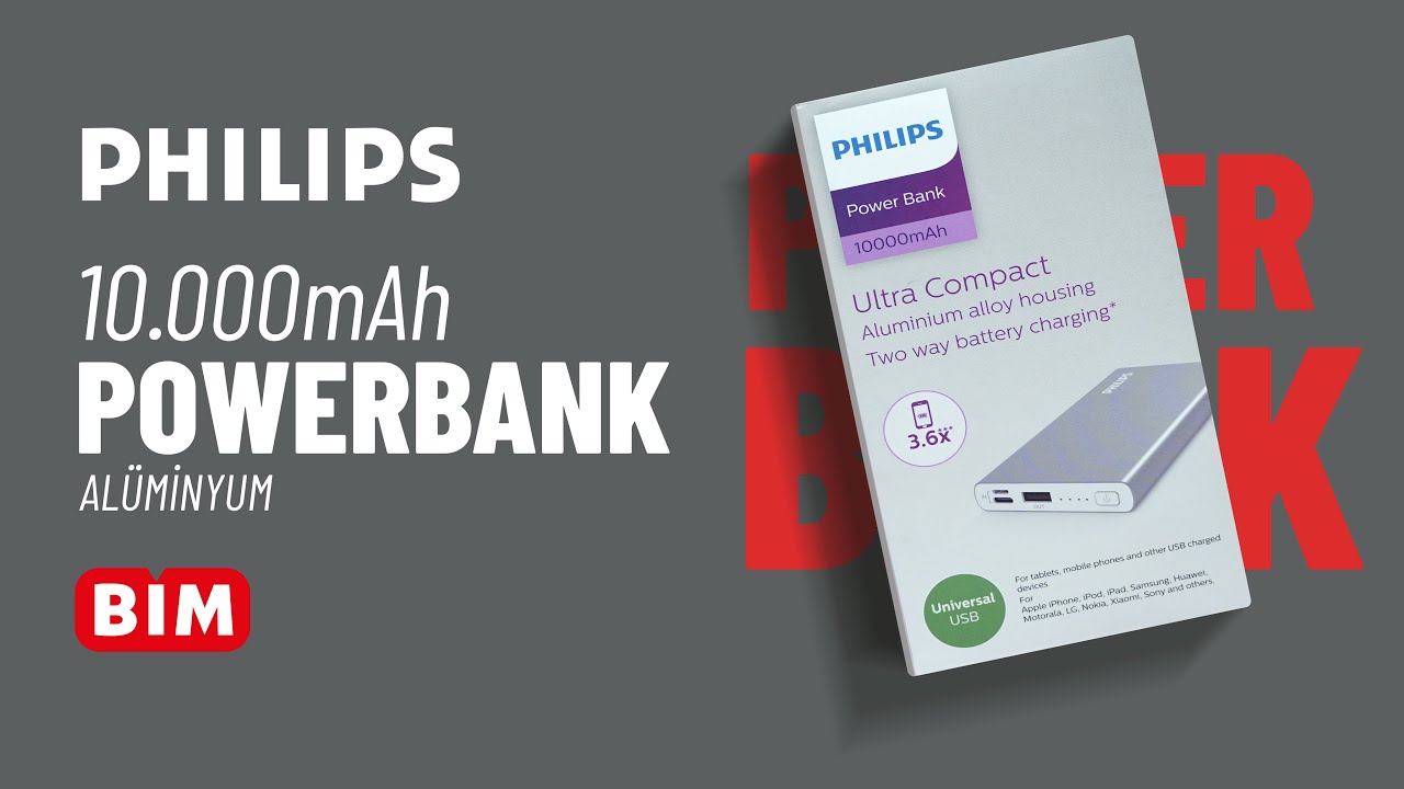 BİM – Philips 10.000 mAh Powerbank - YouTube